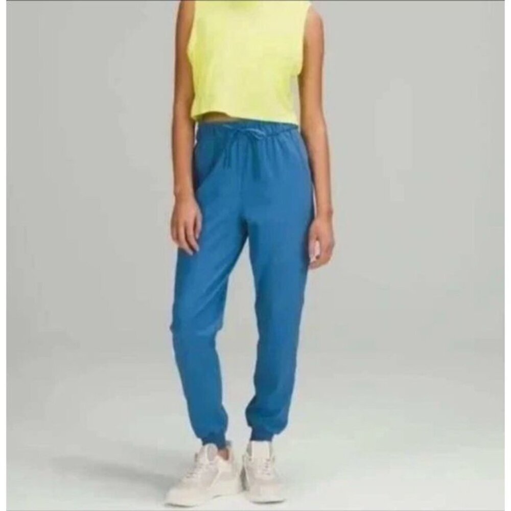 Lululemon Stretch High-Rise Jogger Full Length Soft Denim Blue Size 10
